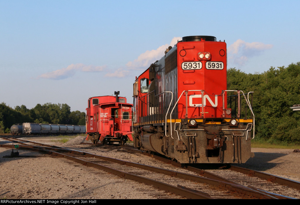 5931 starts back to begin its evening work